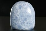 Polished, Free-Standing Blue Calcite - Madagascar #346746-1